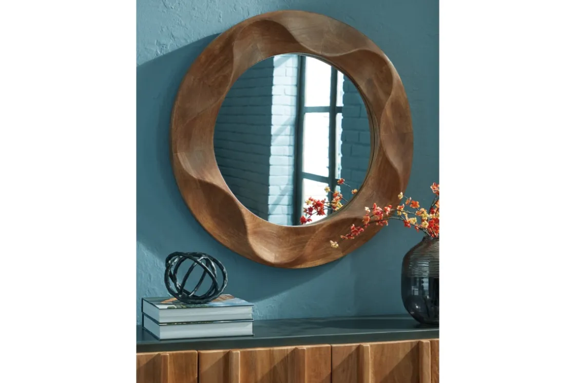 Mor Furniture Aajon Accent Mirror In Brown