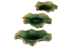 Mor Furniture Abella Ceramic Wall Art In Blue, Set Of 3