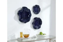 Mor Furniture Abella Ceramic Wall Art In Blue, Set Of 3