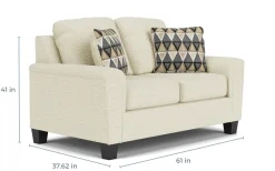 Mor Furniture Abinger Loveseat In Smoke