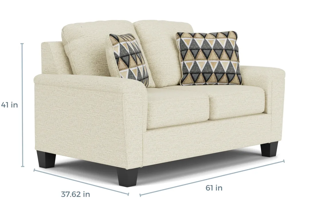 Mor Furniture Abinger Loveseat In Smoke