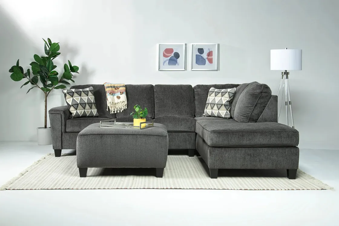 Mor Furniture Abinger Ottoman In Smoke