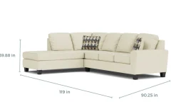 Mor Furniture Abinger Sofa Tux Chaise Sectional In , Left Facing