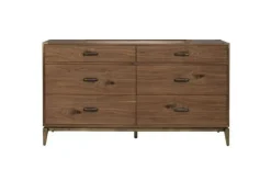 Mor Furniture Adler Panel Bed, Dresser, Mirror & Nightstand In Natural Walnut, Full