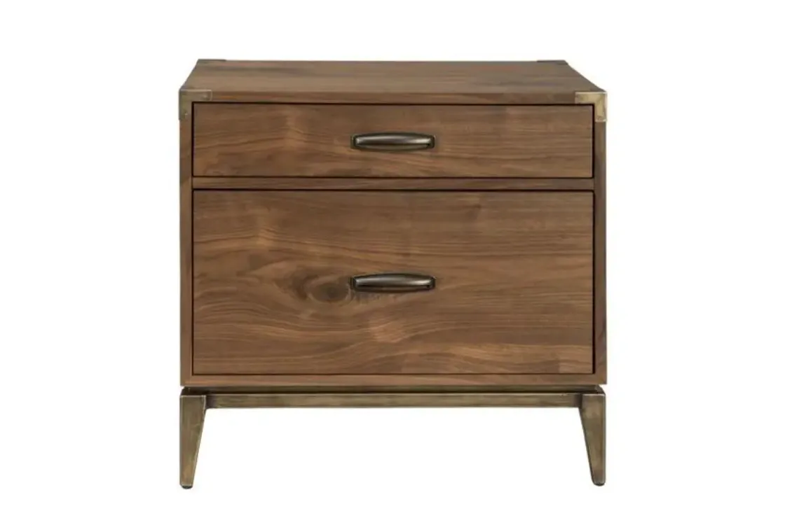 Mor Furniture Adler Panel Bed, Dresser, Mirror & Nightstand In Natural Walnut, Full