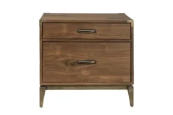 Mor Furniture Adler Panel Bed, Dresser, Mirror & Nightstand In Natural Walnut, Full