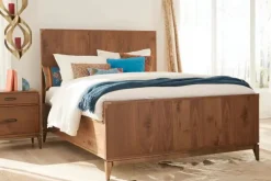 Mor Furniture Adler Panel Bed In Natural Walnut, Full