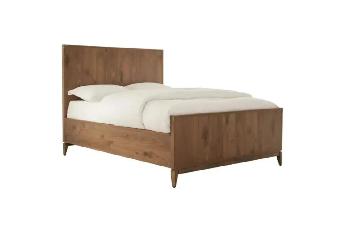 Mor Furniture Adler Panel Bed In Natural Walnut, Full