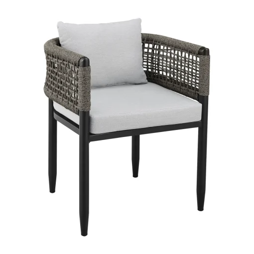 Mor Furniture Alegria Outdoor Side Chair In Light Gray, Set Of 2