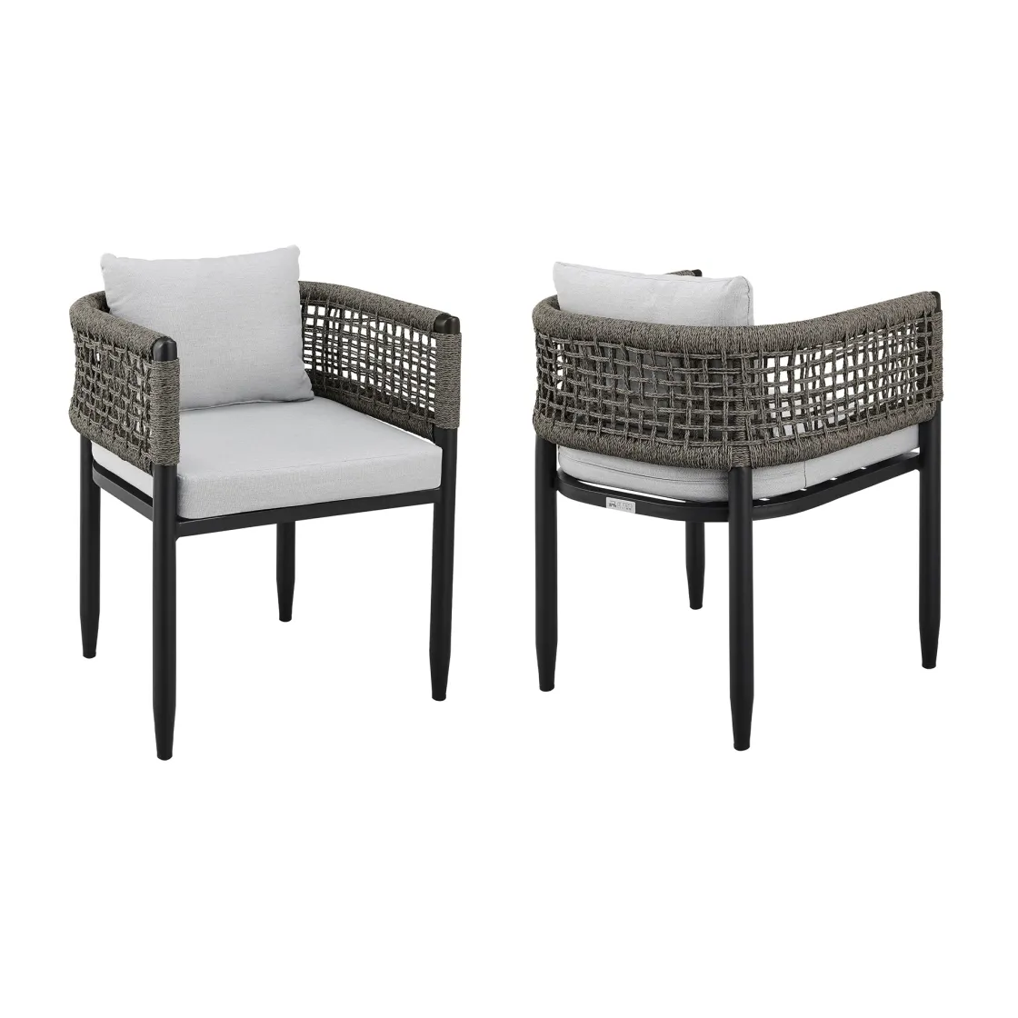 Mor Furniture Alegria Outdoor Side Chair In Light Gray, Set Of 2