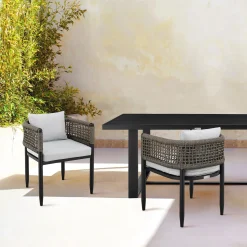 Mor Furniture Alegria Outdoor Side Chair In Light Gray, Set Of 2