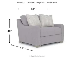 Mor Furniture Alice Chair In Bellevue Platinum, Down