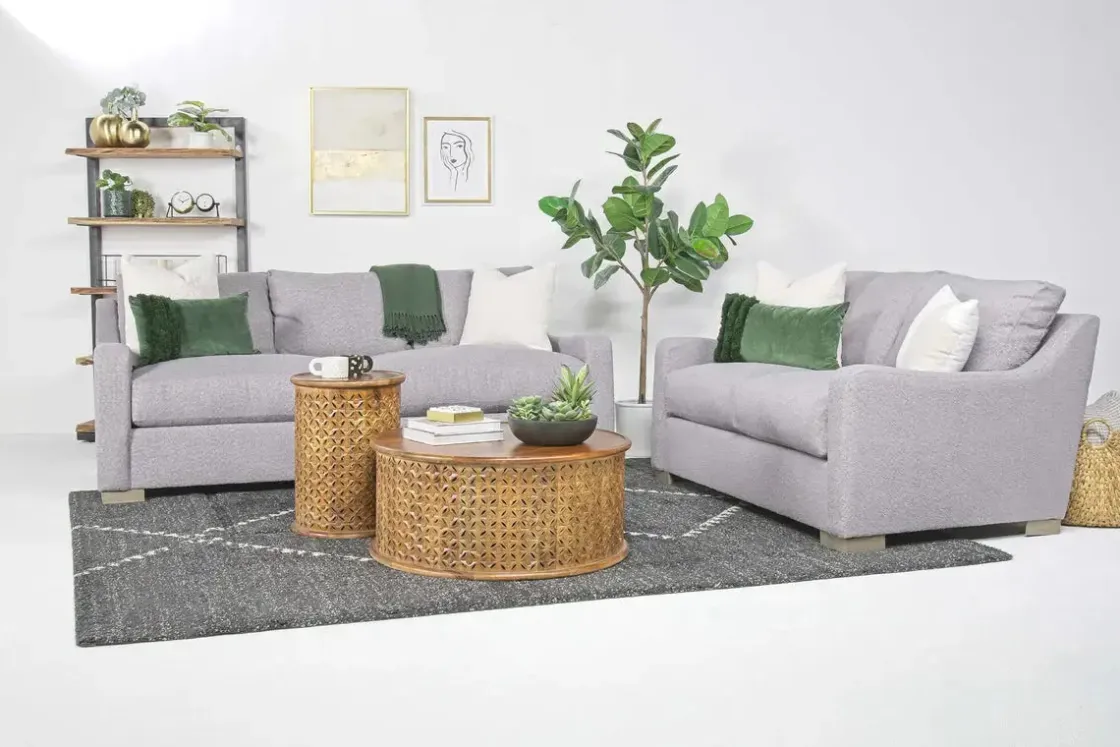 Mor Furniture Alice Loveseat In Bellevue Platinum