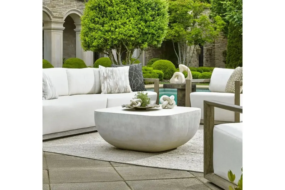 Mor Furniture Alma Outdoor Square Coffee Table In White