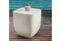 Mor Furniture Alma Outdoor Square End Table In White