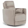 Mor Furniture Alpaca Swivel Gliding Recliner In Badgley Hemp