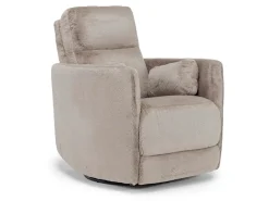 Mor Furniture Alpaca Swivel Gliding Recliner In Badgley Hemp