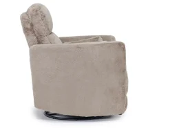 Mor Furniture Alpaca Swivel Gliding Recliner In Badgley Hemp