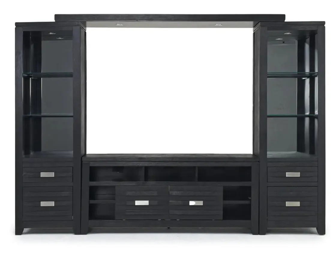 Mor Furniture Altamonte 4 Piece Entertainment Center In Gray, 70 Inch