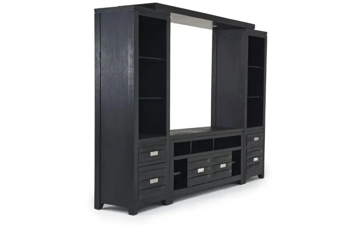 Mor Furniture Altamonte 4 Piece Entertainment Center In Gray, 70 Inch