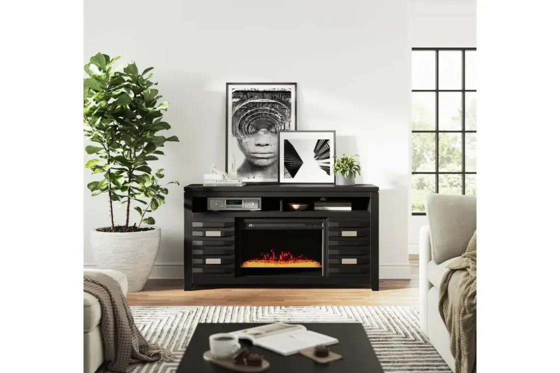 Mor Furniture Altamonte Fireplace Console In Black