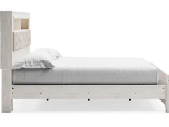 Mor Furniture Altyra Bookcase Bed In Pearl White, Queen