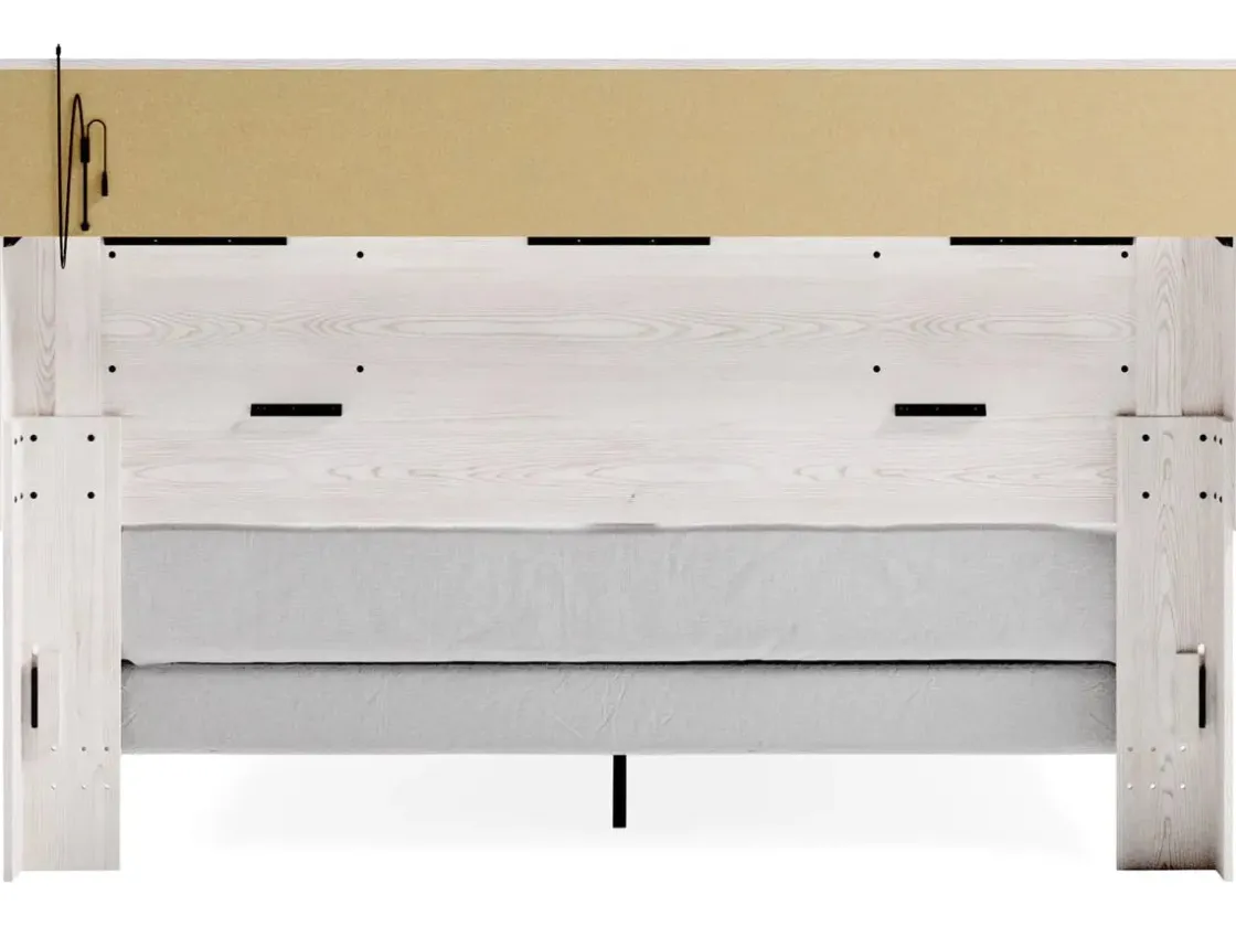 Mor Furniture Altyra Bookcase Bed In Pearl White, Queen