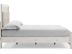 Mor Furniture Altyra Panel Bed In Pearl White, Twin