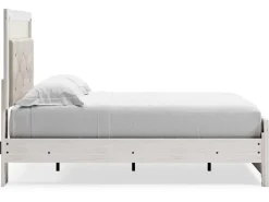 Mor Furniture Altyra Panel Bed In Pearl White, Twin