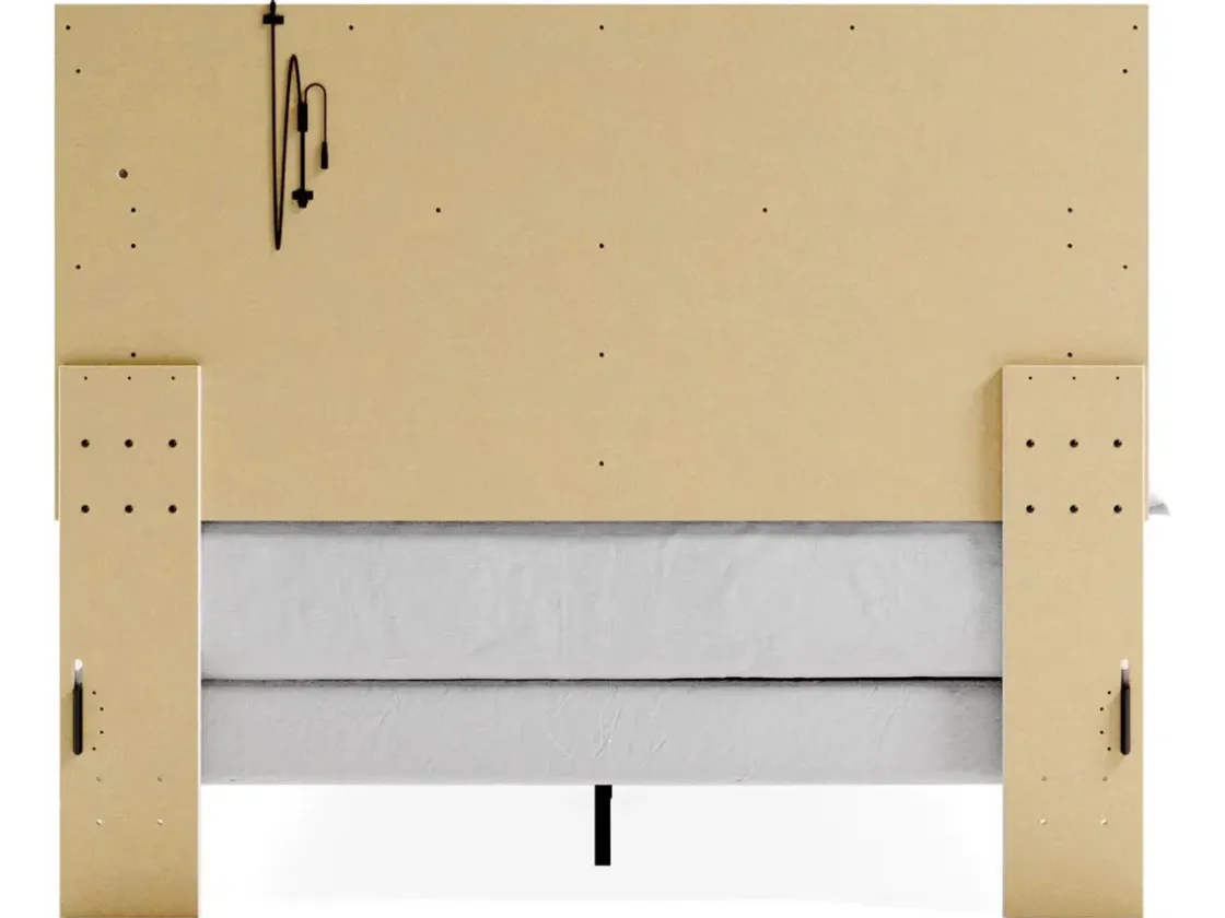 Mor Furniture Altyra Panel Bed In Pearl White, Twin