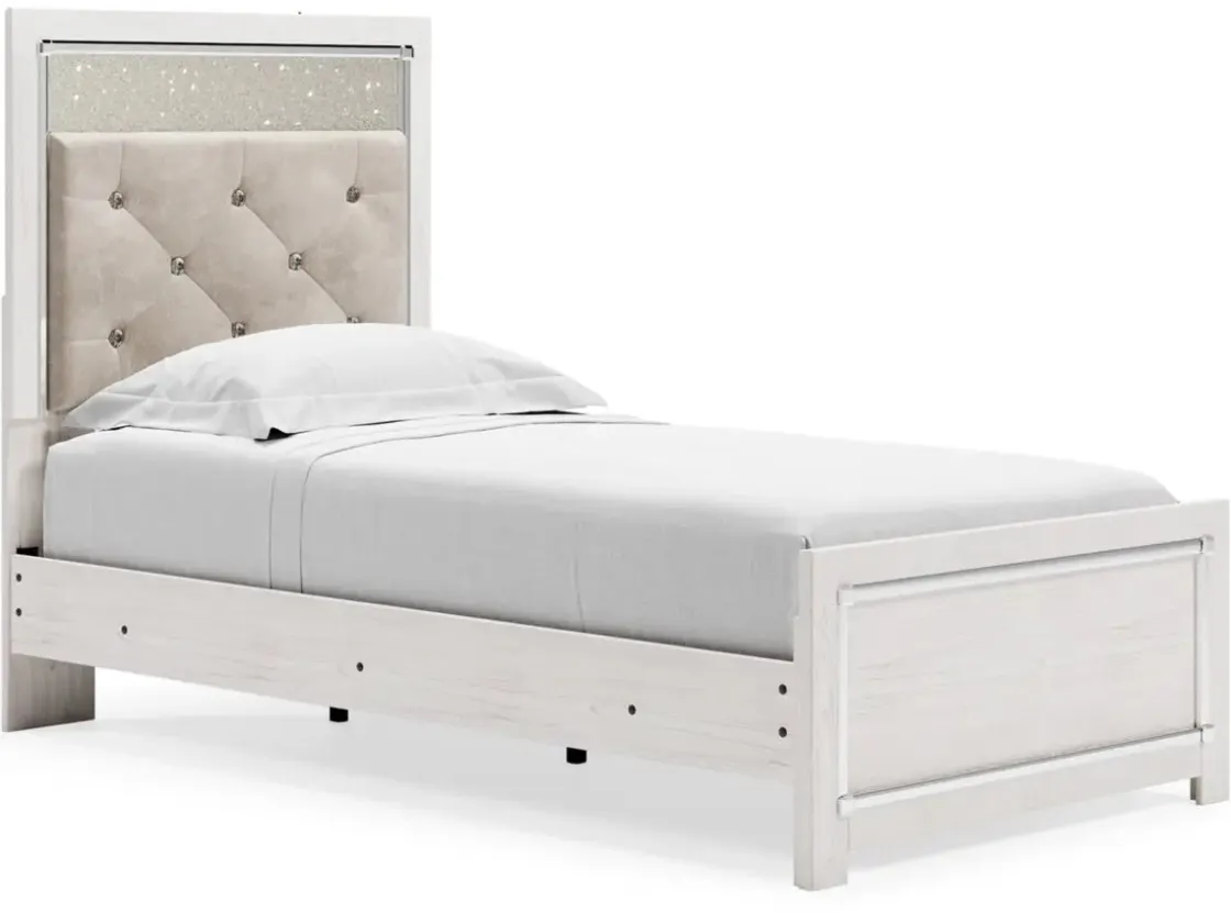 Mor Furniture Altyra Panel Bed In Pearl White, Twin