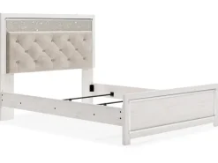 Mor Furniture Altyra Panel Bed In Pearl White, Twin