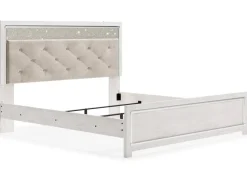 Mor Furniture Altyra Panel Bed In Pearl White, Twin