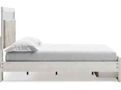 Mor Furniture Altyra Panel Bed W/ Storage In Pearl White, Queen