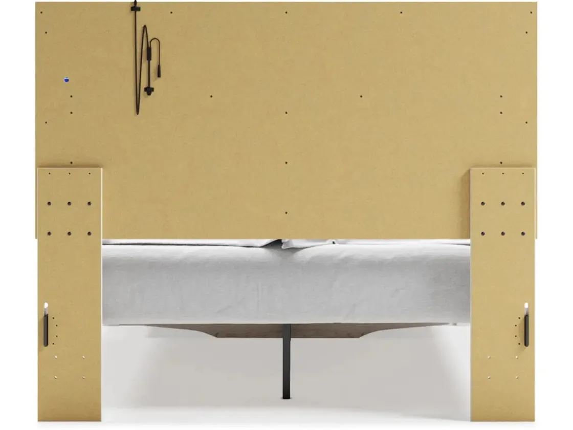 Mor Furniture Altyra Panel Bed W/ Storage In Pearl White, Queen