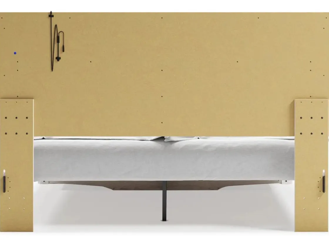 Mor Furniture Altyra Panel Bed W/ Storage In Pearl White, Queen