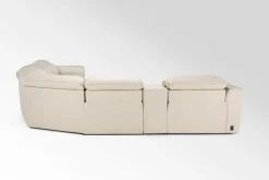 Mor Furniture Amara 6 Piece 2 Power Sectional W/ 2 Power Armless Recliner In Tasmin Granite