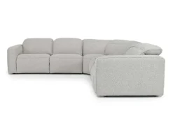Mor Furniture Amara 6 Piece 2 Power Sectional W/ 2 Power Armless Recliner In Tasmin Granite