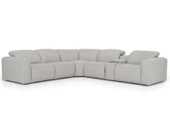 Mor Furniture Amara 6 Piece 2 Power Sectional In Tasmin Granite