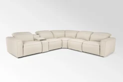 Mor Furniture Amara 6 Piece 2 Power Sectional In Tasmin Granite