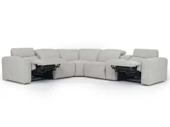 Mor Furniture Amara 6 Piece 2 Power Sectional In Tasmin Granite