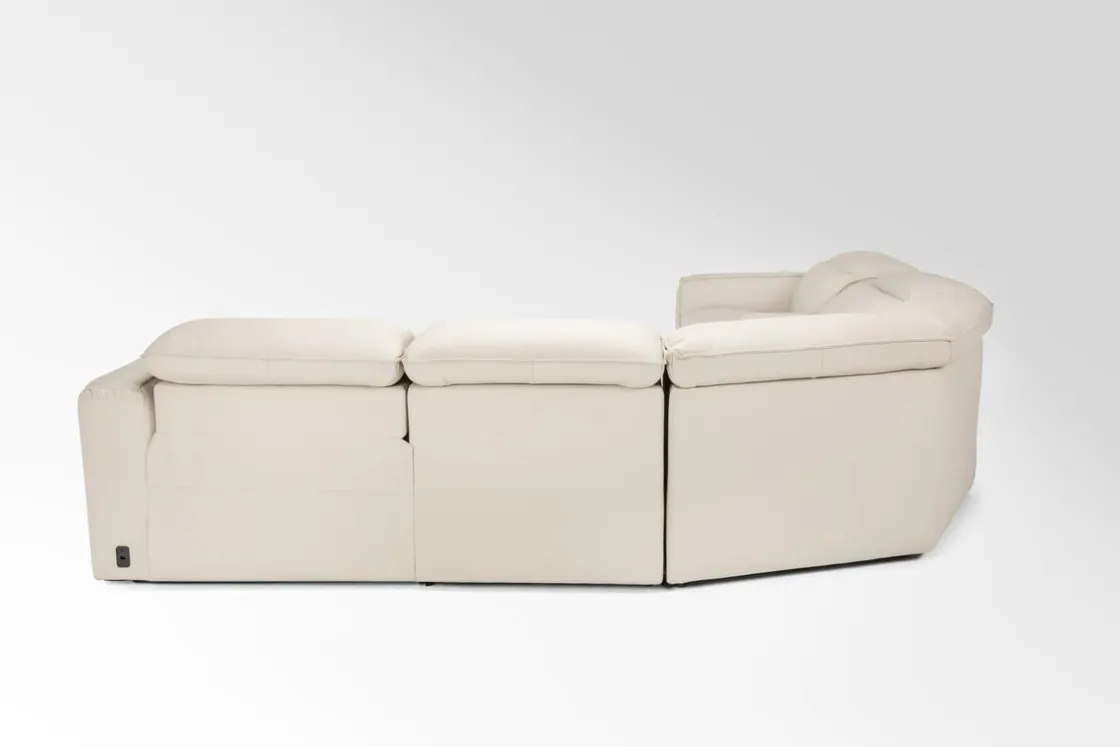 Mor Furniture Amara 6 Piece 2 Power Sectional In Tasmin Granite
