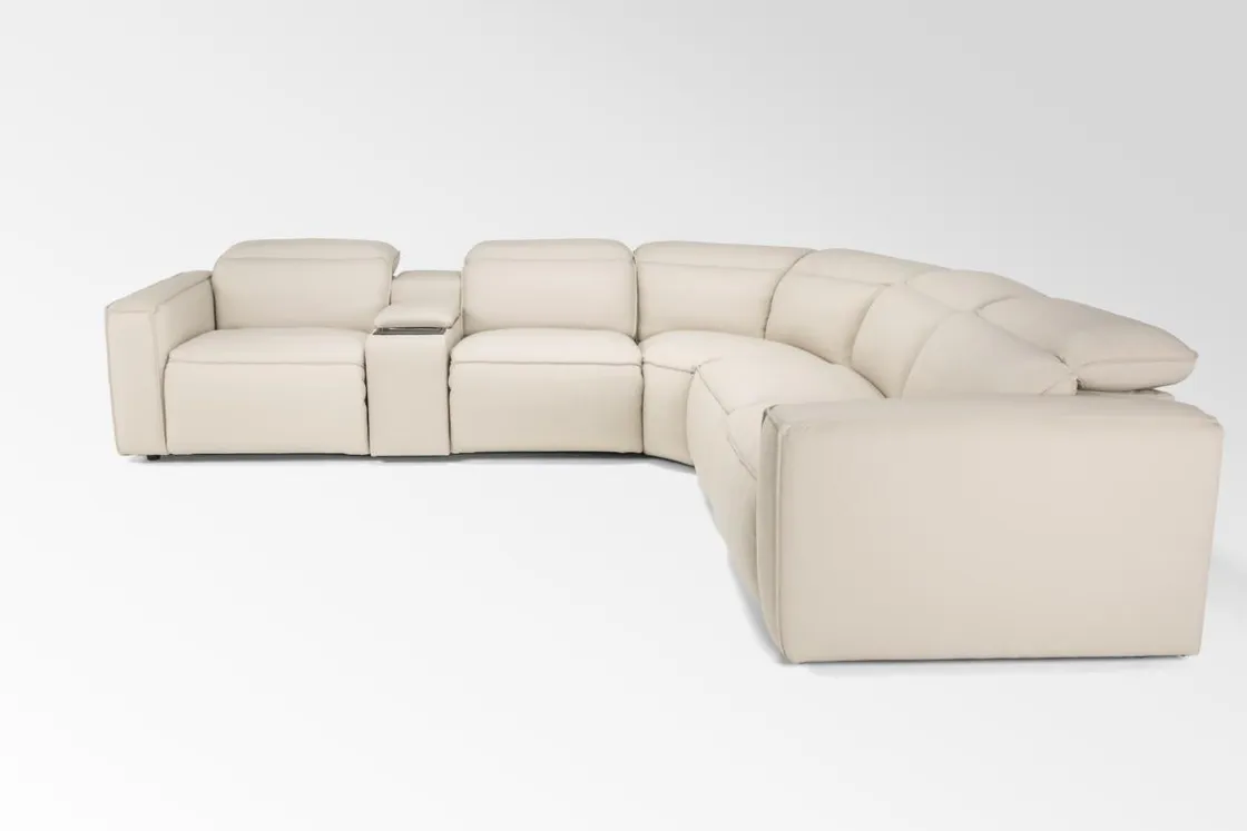 Mor Furniture Amara 6 Piece 2 Power Sectional In Tasmin Granite