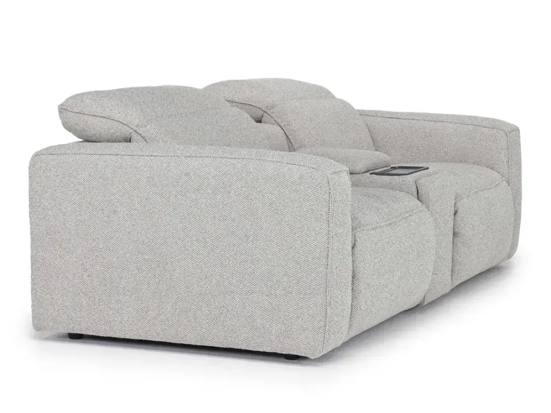 Mor Furniture Amara 2 Power Console Loveseat In Tasmin Granite