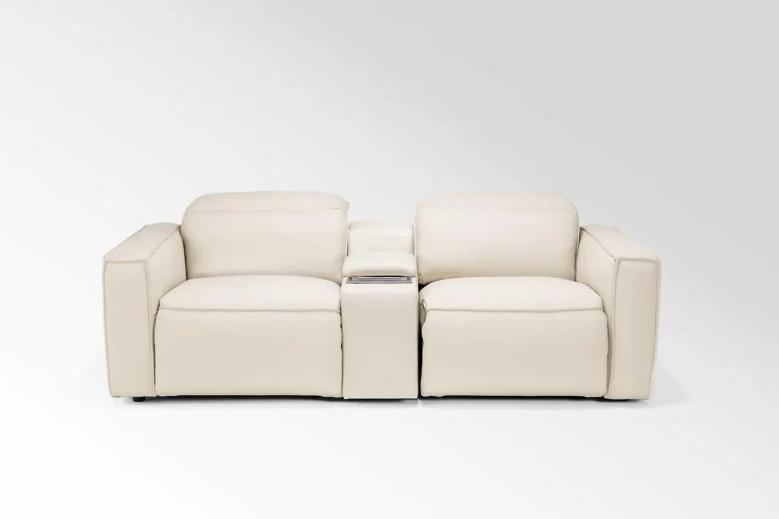 Mor Furniture Amara 2 Power Console Loveseat In Tasmin Granite