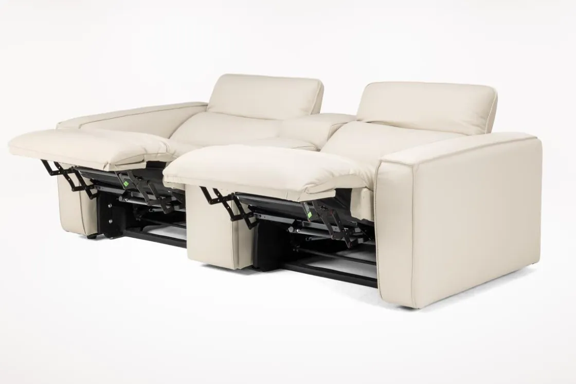 Mor Furniture Amara 2 Power Console Loveseat In Tasmin Granite