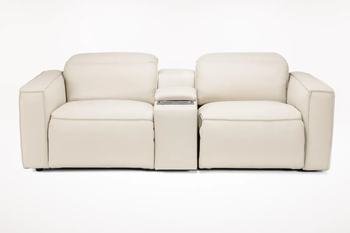 Mor Furniture Amara 2 Power Console Loveseat In Tasmin Granite
