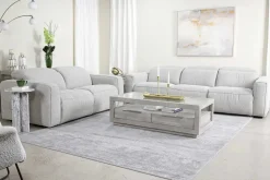 Mor Furniture Amara 2 Power Loveseat In Tasmin Granite