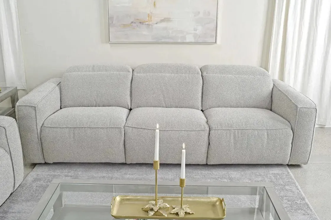 Mor Furniture Amara 2 Power Sofa In Tasmin Granite