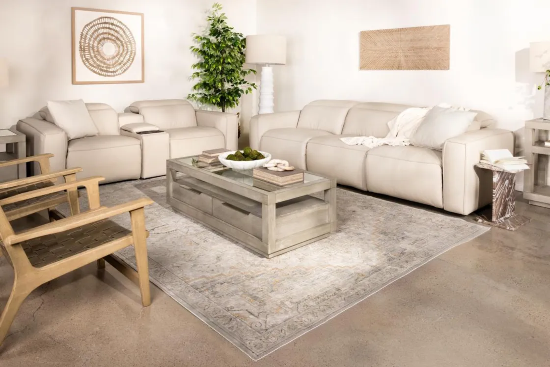 Mor Furniture Amara 2 Power Sofa In Tasmin Granite